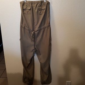 Long Strapless Romper , Green